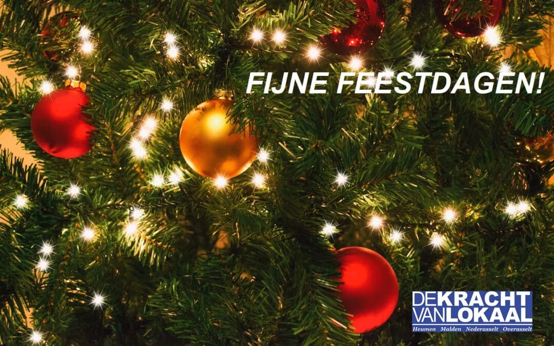 Namens alle ondernemers: fijne feestdagen!